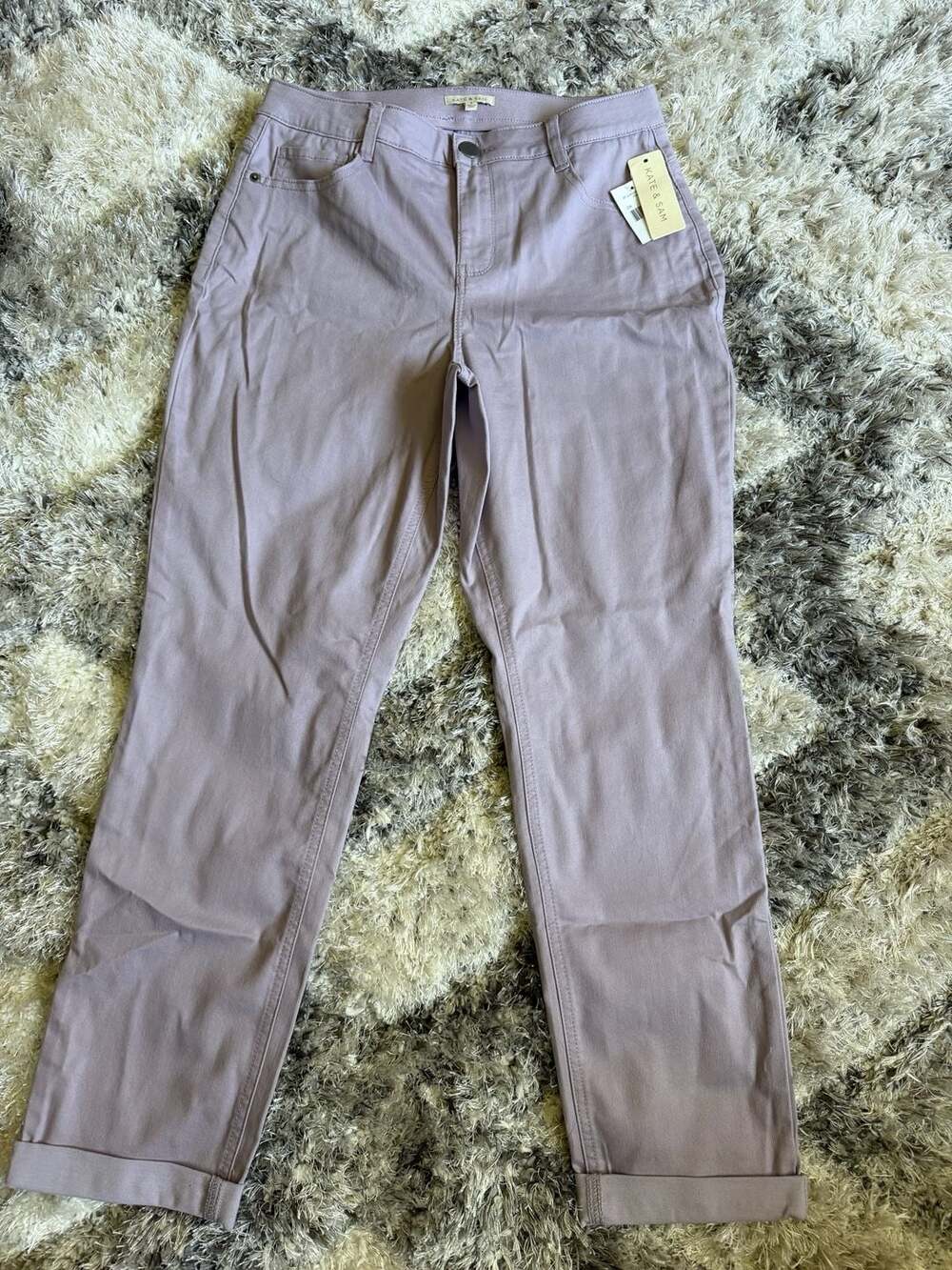 Kate & Sam Pants Size 8 Lavender Cuffed Casual